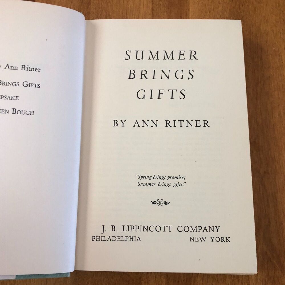 Ann Ritner Book Lot of 3 HC DJ Keepsake Green Bough Summer Brings Gifts Vintage - Picture 6 of 10